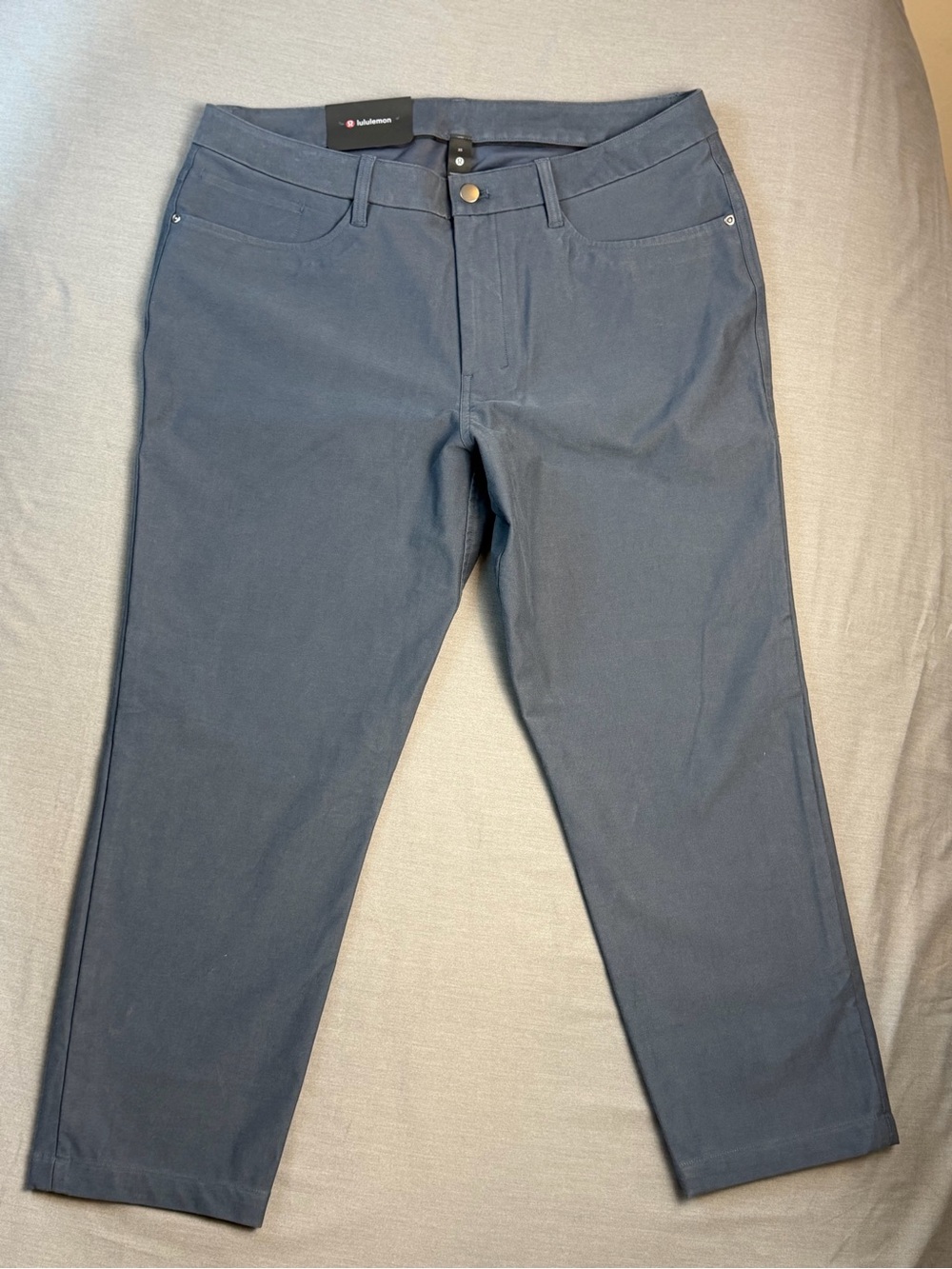 Lululemon ABC 5-Pocket Pant NWT 35x34 Slim Fit Blue Gray